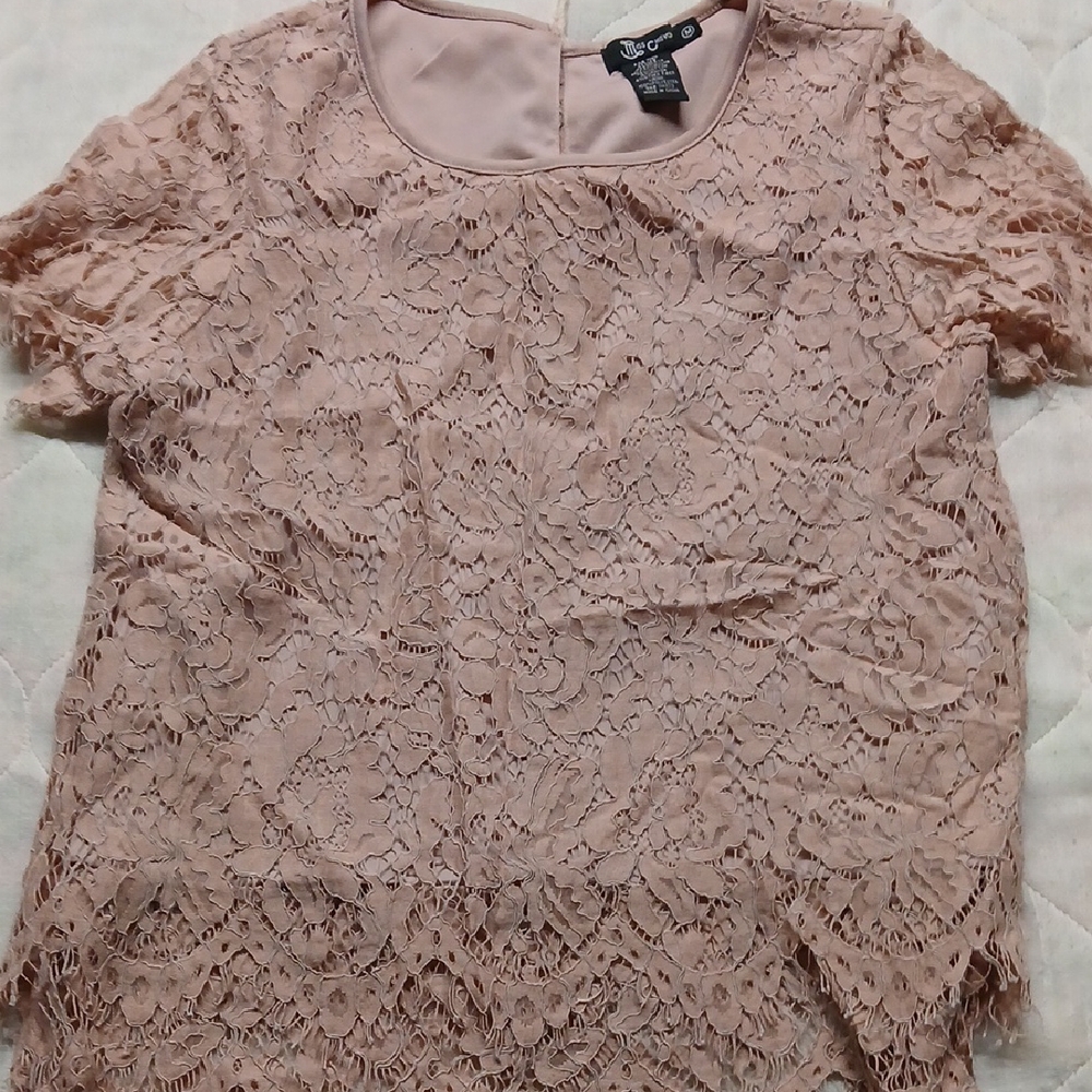 Elegant Lace Blush Top